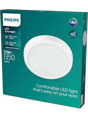 Prime Magneos Yuvarlak Tavan Lambası 12W 1350 Lumen 4000K Gün Işığı (21 Cm)