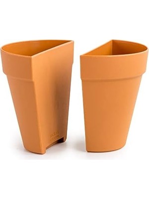 Prime Uk Çiçek Saksısı-Kitap Sehpası, Plastik, Kahverengi, 12 x 12 x 15,5 cm