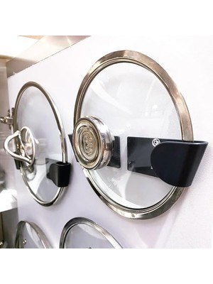 Prime Tencere Kapağı Tutucu 3 Set (6 Parça) Kendinden Yapışkanlı, Pot Lid Holder