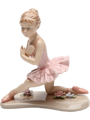 Prime Gifts Hediyeler 20863 Balerin Pink Diz Üstü Seramik Figür, 4 – 1/2