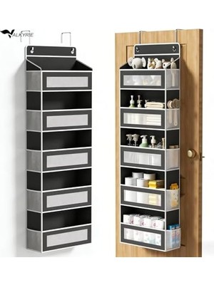 Prime Kapı Arkası Organizer 5 Cepli Askılı Dolap Düzenleyici Çok Amaçlı Kapı Arkası Raf 20KG Taşıma Siyah