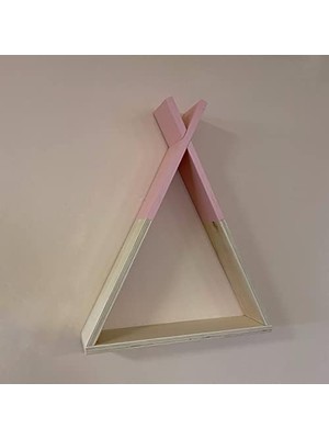 Prime Ahşap Kızılderili Duvar Rafı (Beyaz)