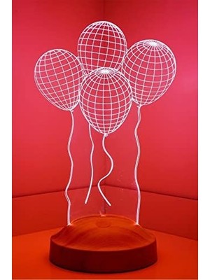 Prime 3 Boyutlu 3D Görünümlü Balon LED Lamba