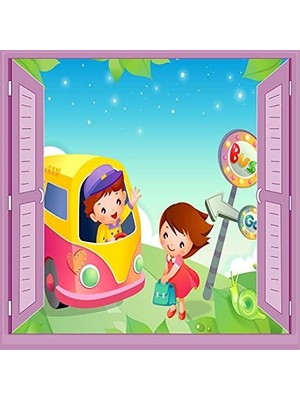 Prime Çocuk Odası Bebek Odası Pencere Poster Duvar Kağıdı Servis