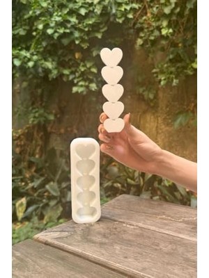 Prime Kalp Şerit Silikon Mum Kalıbı