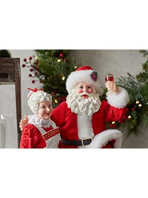 Prime Department 56 Possible Dreams Bon Apetit And Mrs. Claus Christmas Crush Şarap Yapımı Heykelcik, 25 Cm, Çok Renkli