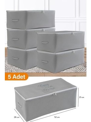 Prime 5 Adet - Küçük Boy Baskı Detaylı Hurç 52 x 28 x 21 cm