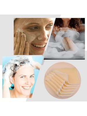 Prime Peeling Banyo Bezi, 5'li Paket Çift Taraflı Peeling Havlusu, Vücut ve Yüz Temizliği Için, 26X22 cm Peeling Bezi, Ölü Deri Temizleme ve Cilt Bakımı Için (A)