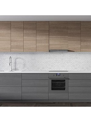 Prime Mutfak Tezgah Arası Folyo Kaplama Folyosu Beyaz Tuğla Desen 60 x 100