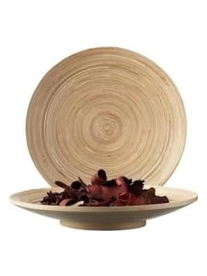 Prime Hultet Dekoratif Ahşap Bambu Tabak 30CM Çap