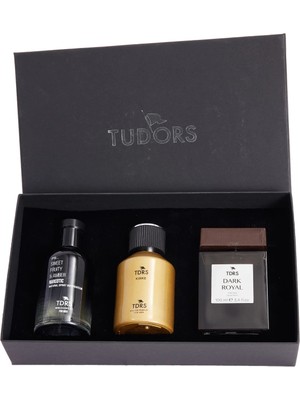Tudors Özel Hediye Kutulu 3'lü Çarkıfelek-Bergamot-Ozonik 100 ml Uzun Süre Kalıcı Parfüm Seti