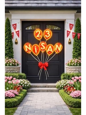 Prime 122 Parça 23 Nisan Dekoratif Süsü Flama Okul Süsü, Atatürklü Balon, Türk Bayrağı Pano Süsleri 2026