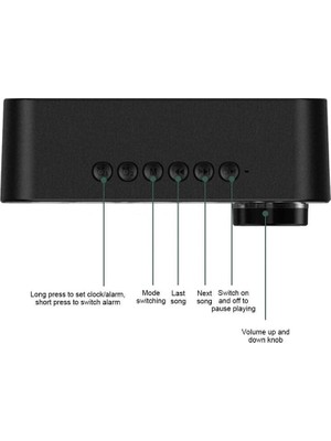 Prime Bluetooth Şarjlı Alarmlı Usb/sd Aynalı Masa Saati