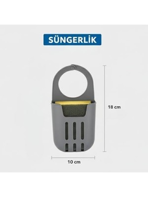 Prime Askılı Lavabo Süngerliği – Drenajlı, Delikli Tasarım, Mutfak & Banyo Düzenleyici (10×18 Cm)
