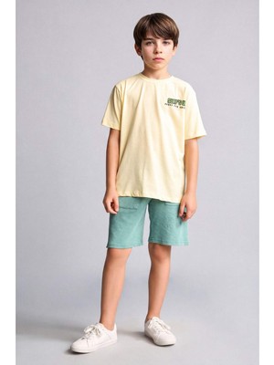 DeFacto %100 Pamuk Oversize Beli Lastikli Şort Erkek Çocuk H7914A826HS