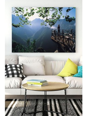Prime (PSTER15811) Yeşil Dağ Manzara Kanvas Tablo 40 x 60