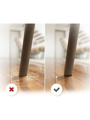 Prime Kahverengi 8 Adet Yapışkanlı, Masa, Koltuk Altı Parke Koruma Keçesi, Kare, 5 cm