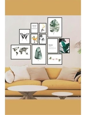 Prime 11 Parça Dekoratif Mdf Tablo Seti Çerçeve Görünümlü DEKOLIADKR102