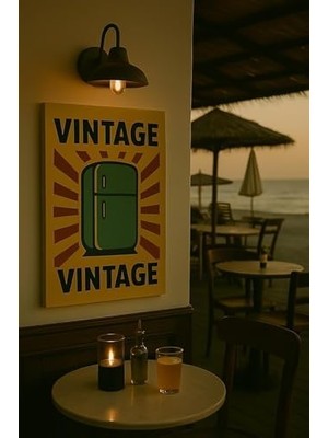 Prime Tablo (Mdf) Tek Parça Retro Tasarım (Vıntage) 20CM x 30CM