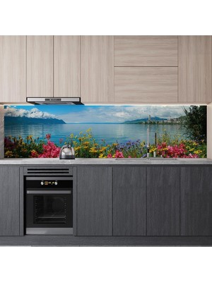 Prime Mutfak Tezgah Arası Folyo Kaplama Folyosu Cenevre Gölü 60X200 cm
