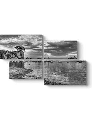 Prime Çakıl Sahil Tablosu 143 x 83-4 Parçalı