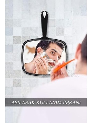 Prime Pixy Kare Makyaj ve El Aynası Siyah 18 x 32, 7480000717354