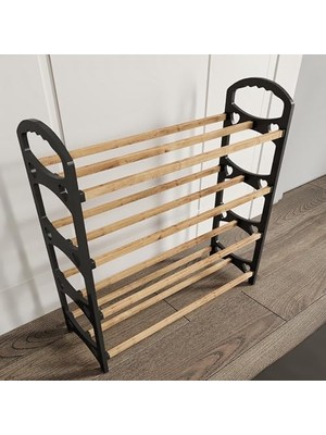 Prime 4 Katlı Ahşap Tabanlı, Plastik Kenarlı, 64X50X18 cm