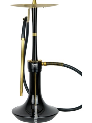 Oduman Artemıs Nargile - Siyah Cam - Siyah/gold Gövde