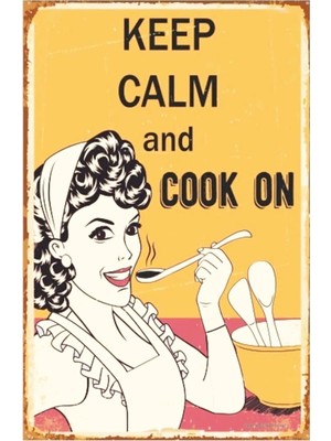 Prime Kuşe Kağıt Duvar Posteri Keep Calm And On Retro DRTR0029