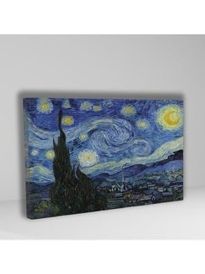 Prime Tekli Yatay Kanvas Duvar Tablosu Vincent Yıldızlı Gece, 40 x 30