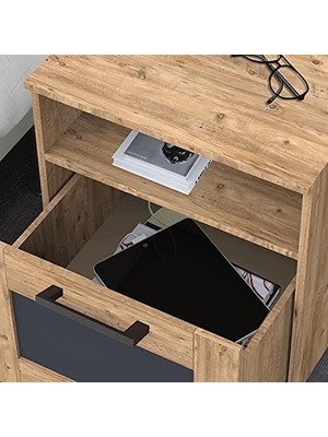Prime KMD102 Ceviz Tek Çekmeceli Komodin