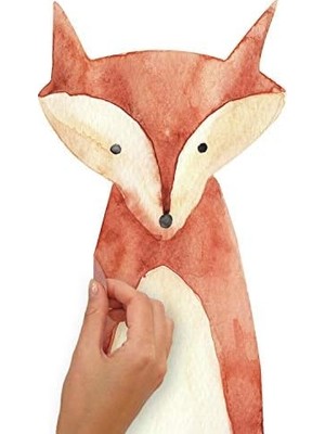 Prime RMK4020SCS Woodland Critters Peel And Stick Duvar Çıkartmaları, Kahverengi, Gri, Yeşil, Turuncu, Bronz