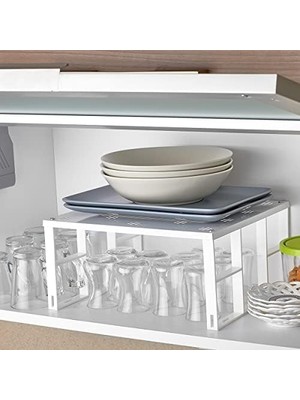 Prime Mutfak Banyo Organizeri, Metal Gövde Plastik Ayak, Büyük Boy, Beyaz Çerçeve