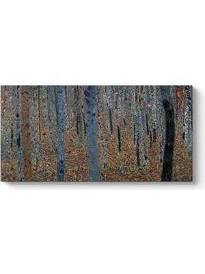 Prime Gustav Klimt - Kayın Korusu Tablosu 100 x 50