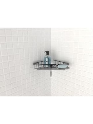Prime MN3006PALOMA Alu. Banyo Rafı Tekli Mat Eloksal, Eloksal Siyah