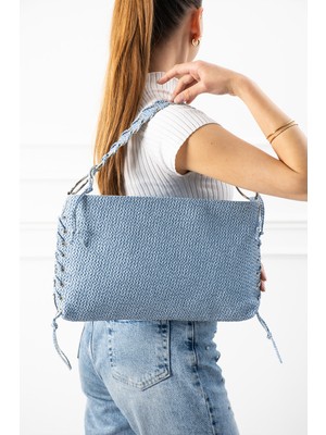 Valu Accessorize Kadın Örgü Detaylı Sabit Askılı Hasır Desenli Omuz Çantası Muya