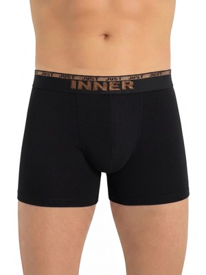 Just Inner Erkek Pamuklu Boxer Kabartma Bel Lastikli İç Giyim Konforu (135001)