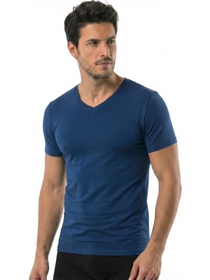 Öts Erkek Modal T-Shirt V Yaka Modal Günün Her Anı İçin (1623)