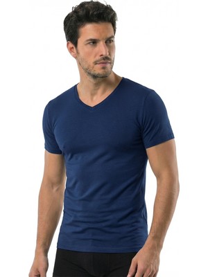 Öts Erkek Modal T-Shirt V Yaka Modal Günün Her Anı İçin (1623)