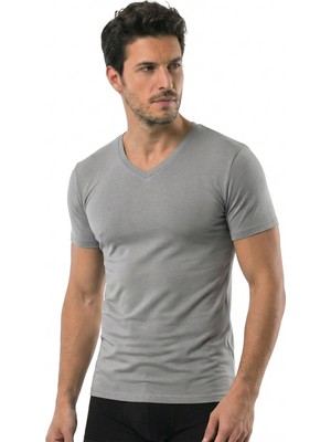 Öts Erkek Modal T-Shirt V Yaka Modal Günün Her Anı İçin (1623)