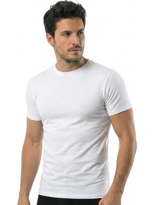 Öts Erkek %100 Pamuk T-Shirt Kapalı Yaka Yarım Kollu Özel Tasarım (1620)