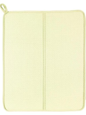 Prime Bulaşık Kurutma Matı Tezgah Üstü Bulaşık Suyu Emici 44X33CM Kurutucu Bulaşık Altlığı (Krem, 17CMX13CM)