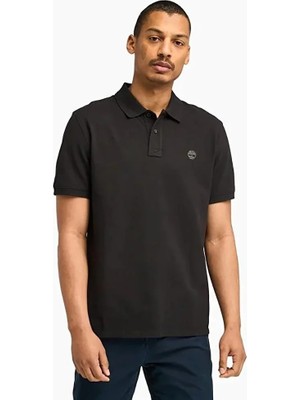 Timberland TB0A6BX4 Millers River Sleeve Stretch Polo Siyah Erkek T-Shirt