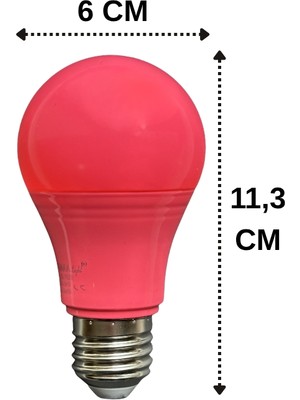 Avarson (1 Adet) Osaka 10W Pembe Işık E27 Duylu (Kalın Duy) LED Ampul
