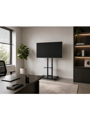 Sonorous Pr 2000 - Sg 40'' - 65'' İnç Televizyon Tv Kilitli Tekerlekli Sunum Proje Standı Sehpası