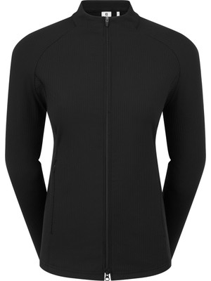 Footjoy Full-Zip Rib Midlayer Kadın Siyah 39411