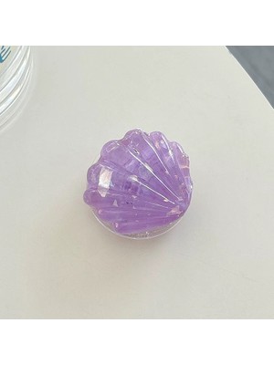 Edelfu Popsocket Deniz Kabuklu Telefon Tutucu, Yapıştırmalı Epoksi Yüzey Parmak Tutucu Standlı