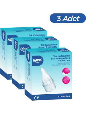 Wee Baby Burun Aspiratörü Yedek Uç Seti (10x3 30 Adet)