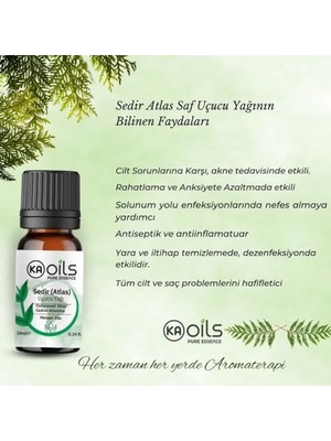 Vuralsin38 Sedir Ağacı Uçucu Yağı 10 ml | Cedarwood Atlas Oil | Odunsu Kokusu ile Rahatlatıcı | Aromaterapi ve Difüzör Için Saf Yağ