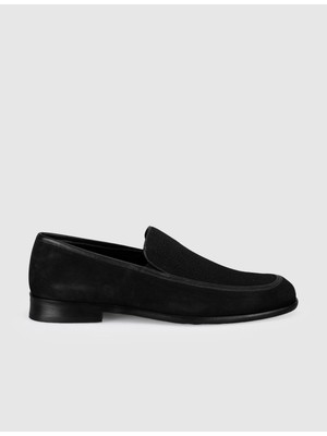 Cabani Premium Deri Siyah Erkek Loafer